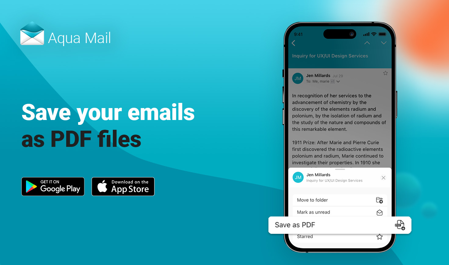 Effortless Email Management: Save as PDF and Print Emails on the Go with Aqua Mail